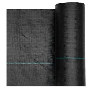 Weed Barrier Fabric Heavy Duty, 3x100FT 5oz Landscape Fabric, Woven Weed Blocker Fabrics, Garden Fabrics Weeds Barrier, Weeds Control Ground Cover, Geotextile Webbing, Gardening Mat, Black