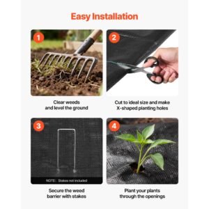 weed barrier fabric heavy duty, 3x100ft 5oz landscape fabric, woven weed blocker fabrics, garden fabrics weeds barrier, weeds control ground cover, geotextile webbing, gardening mat, black