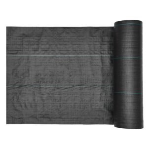 Weed Barrier Fabric Heavy Duty, 6x250FT 5oz Landscape Fabric, Woven Weed Blocker Fabrics, Garden Fabrics Weeds Barrier, Weeds Control Ground Cover, Geotextile Webbing, Gardening Mat, Black