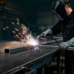 welding blanket, 4 x 6 ft silicone coated fiberglass welding blanket, up to 1800 f heat resistant safety protection blankets, flame retardant fireproof insulation mat with metal grommets