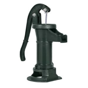 Well Hand Pitcher Pump, 25 ft Maximum Lift, Antique Cast Iron Manual Hand Water Pump, NPT 1-1/4 in Connection, Easy Installation, Old Fashioned for Outdoor Garden, Pond, Backyard, Farm, Green
