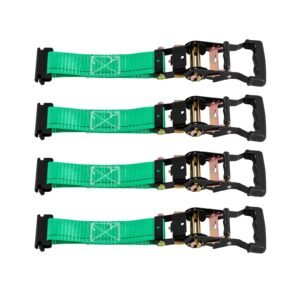 wheel chock tie down kit, chock style trailer tie down strap, car tie down kit with buckle, break strength 4380 lbs & working load 1460 lbs motorcycle tie down system e hooks for atvs, utvs