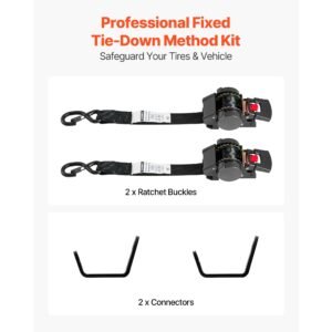 wheel chock tie down kit, fixed trailer tie down strap, car tie down kit with s hook, break strength 1649 lbs & working load 550 lbs motorcycle tie down system for trailers, boats, snowmobiles