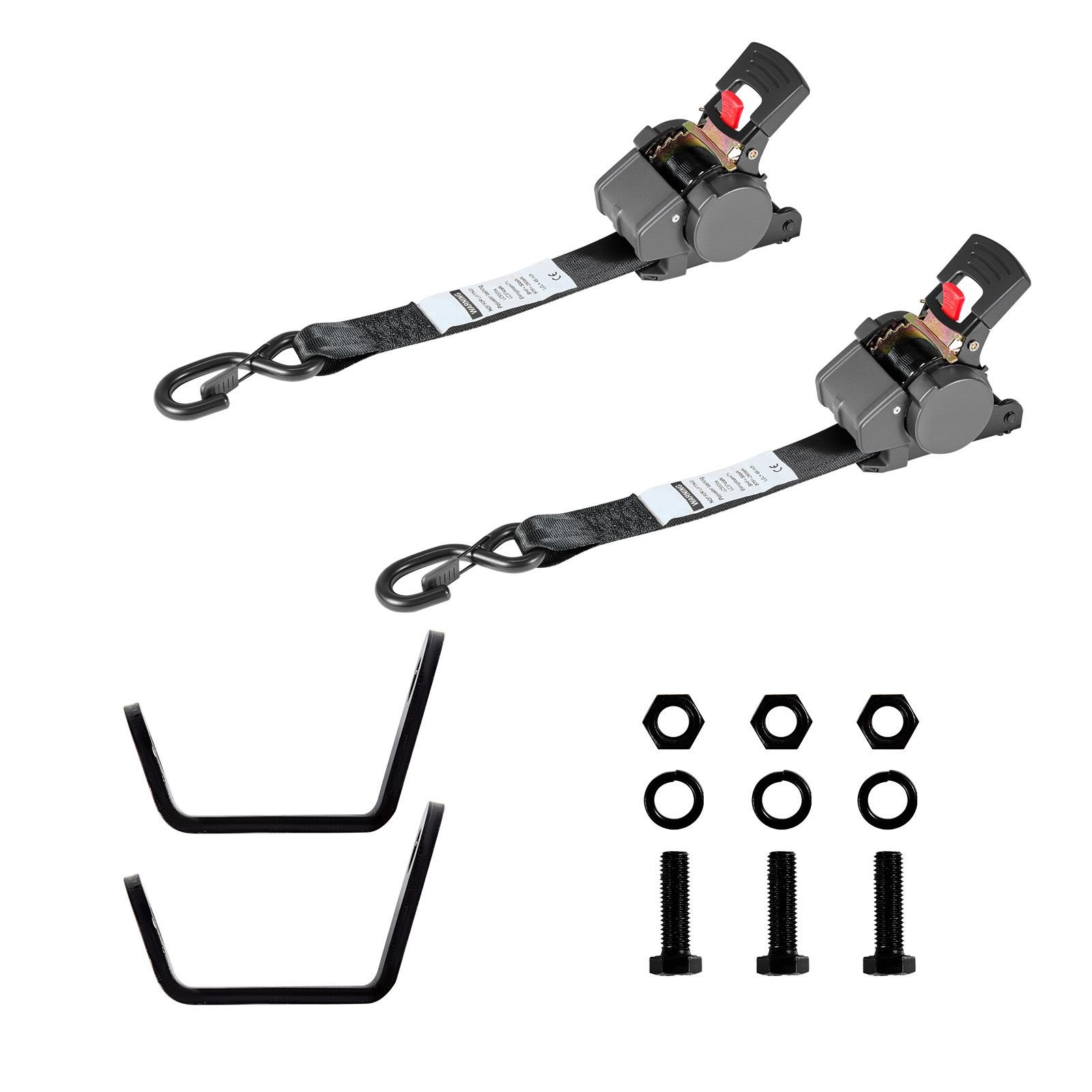 wheel chock tie down kit, fixed trailer tie down strap, car tie down kit with s hook, break strength 1649 lbs & working load 550 lbs motorcycle tie down system for trailers, boats, snowmobiles