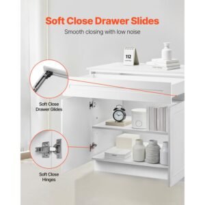 white shaker base cabinet with drawer, 30 inch unassembled drawer base cabinet, 30" w x 24" d x 34.5" h ready to assemble cabinet with soft close doors and adjustable shelf, for home office