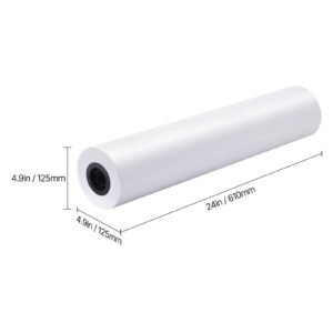 wide format paper, 24 in x 300 ft plotter roll, 2 rolls cad bond rolls with 2 in core, 20 lb bond paper rolls, ideal for cad drawings, engineering plans, gis maps, and architectural designs
