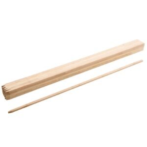 Wooden Garden Stakes, 25 Pcs 48x0.5x0.69 in Survey Grading Stakes, Garden Ground Stake with Sharp Point, Fir Wood Plant Support Stake, Sign Posts for Silt Fence Backyard Boundaries Baselines
