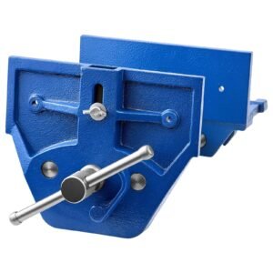 Woodworking Vise, 9 Inch Jaw Width, Quick Release Wood Bench Vise, 10.2 Inch Max Jaw Opening, Heavy-duty Cast Iron Construction, Adjustable Front Stop, Workbench Vice, for Woodworking Drilling