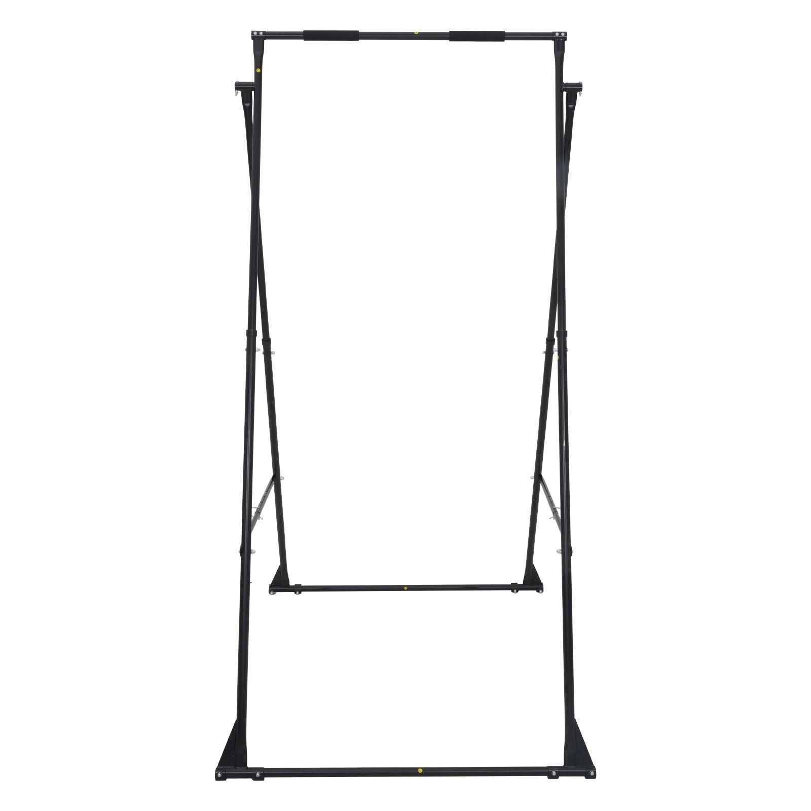 yoga stand frame, max 440.9 lbs load swing stand, triangular structure yoga aerial rig, aerial silk stands with eva foam, 4 level horizontal & 6 level vertical adjustment, multi functional